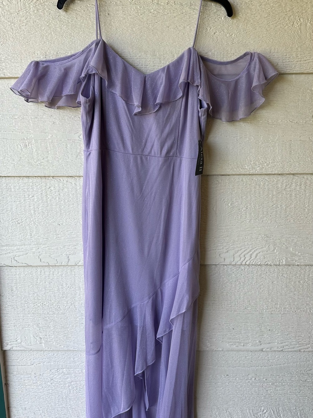 Lilac ruffle maxi dress